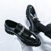 Men Loafers Street Style Classic Thick Sole Platform Height Increase Black Formal Business Wedding Dress Prom Blazers Tuxedo Party Shoes Large Size