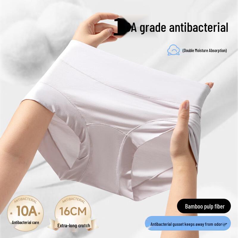 LangSha Women's High-Waist Bamboo Fiber Tummy Control Underwear 3-Pack