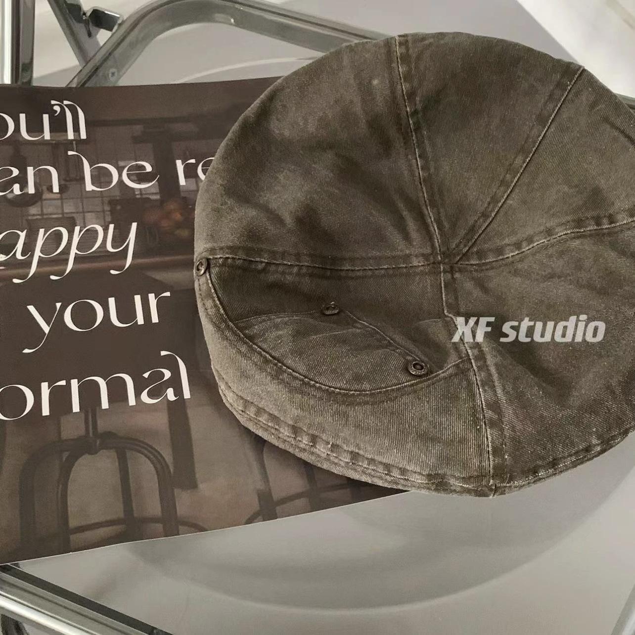 

Beret Women s Washed Old New Product Small Face Small Big Head Circumference Stylish Painter s Hat Retro Casual All Match Beret Hat Adjustable