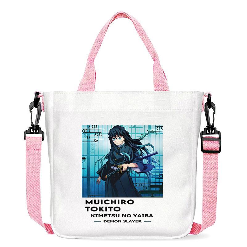 Japan Cartoon comicsTokito Muichiro Demon Slayer Print Canvas Bag Fashionable Everyday Shoulder Bag Crossbody Bag for Women 7555