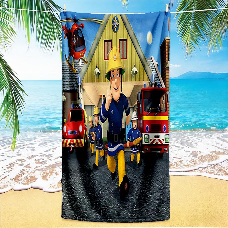 1pc Fireman Sams Heroic Rescue beach towel,quick drying absorbent beach towel,outdoor sports swimming beach towel,Soft and comfortable Y72837