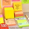 Multicolor Sticky Notes: Creative Fluorescent Memo Pads with Reusable Adhesive for Students