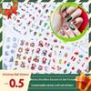 Snowflake Santa Claus Silver Nail Stickers - Christmas Decoration, Hot Seller In Cross-border E-commerce