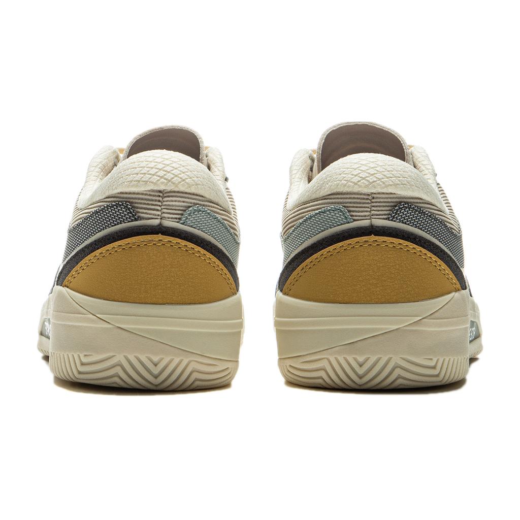 Li Ning Synthetic Leather Minimalist Fashion Non-Slip Wear-Resistant Low-Top Skate Shoes Unisex Sneakers Light-Gray AEPU095-2