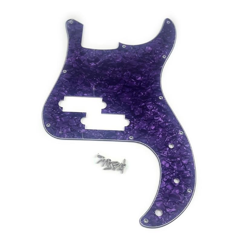 11 Hole  Bass Pickguard Electric Bass Scratch Plate 4 String Bass Pickguard for Standard  Bass фиолетовый