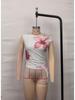 Women's One-Shoulder Ruched Slim T-Shirt - Casual Spring/Summer Fashion Top