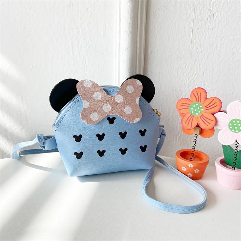 Childrens Cartoon Pu Leather Mini Crossbody Bag With Zipper Closure For Daily Use