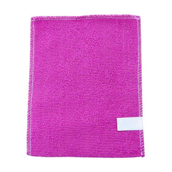 Dish Towel Dishcloth Bamboo Fiber Oil Washing Towels Scouring Pad Kitchen Gadget