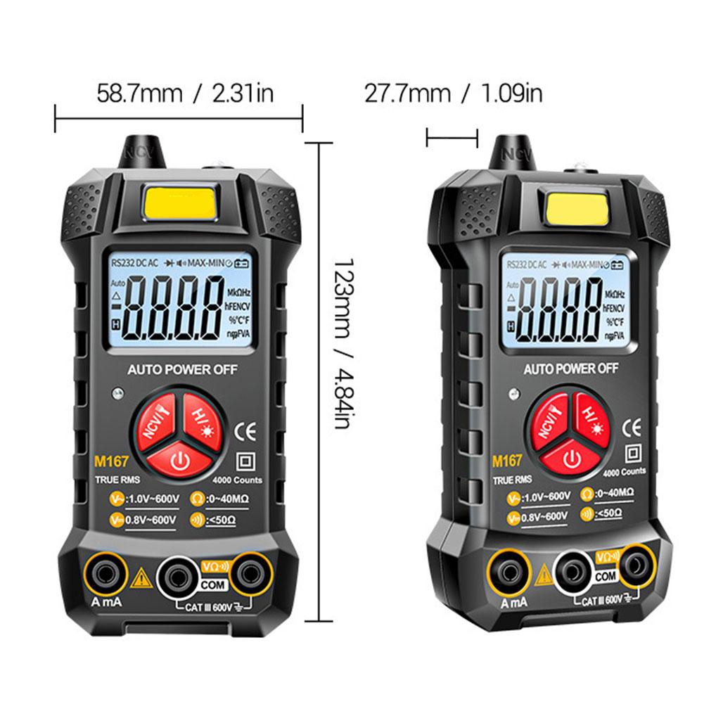 Digital Multimeter M167 with Auto Ranging NCV Detection and Data Hold Function for Accurate Electrical Testing