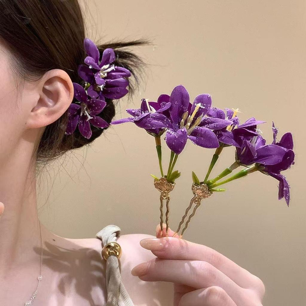 Sandalwood Women's Hairpin: Elegant Modern-Chinese Style Wooden Updo Stick
