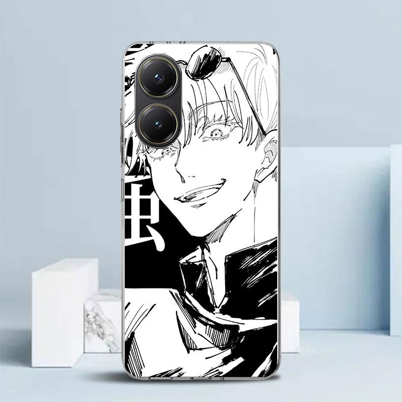 

White Black Kaisen J-Jujutsu Phone Case For Xiaomi Poco F7 Ultra X5 X6 X7 Pro M7 Redmi 15C 15 13C 13 12C 12 10C 10 10A 9 9C 9A 9 Redmi 13