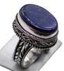 Lapis Lazuli Natural Gemstone Antique Silver Plated Ring US Size-7.75" R427