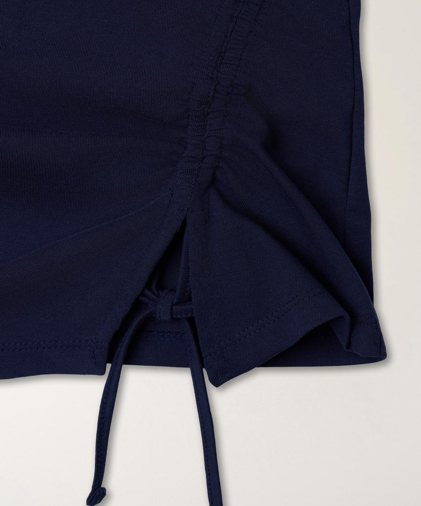Tudument Strap Shirring T-Shirt_Dark Navy