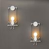 Swing Wall Light Creative Human-shaped Wall Lamp E27 AC powered for Bedroom Bedside Corridor Living Room Dining Room Entrance
