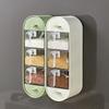 Wall Mounted Spice Box with 5 Compartments and Handles Sugar Salt Container Set Clear Seasoning Container Boxes Kitchen Supplies