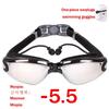 Adult Tinted Swimming Goggles with Diopter Myopia Degree Silicone Underwater Glasses Anti-fog  Water  Uv Protection