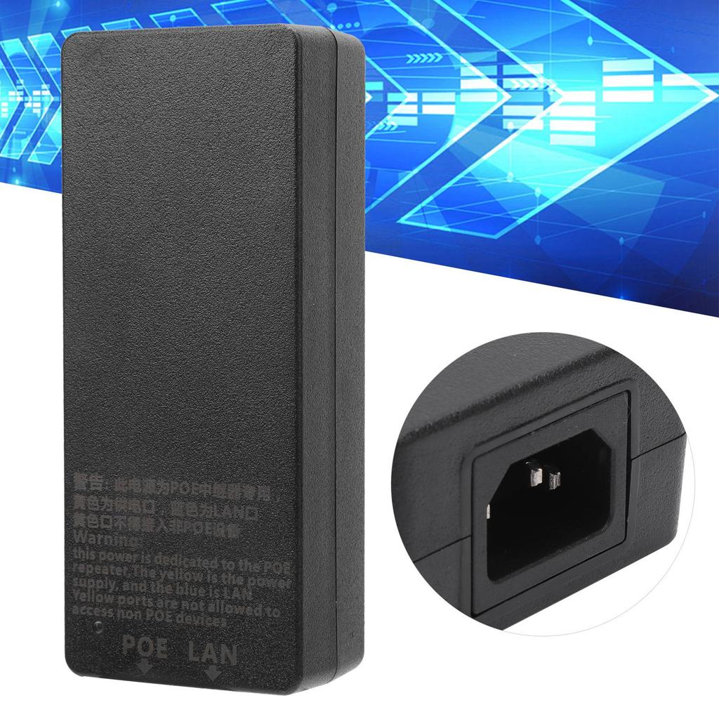 POE Repeater Power Supply 8‑Way Adapter Block Brick  Input with Cable Plug