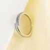 ZHOUYANG Ring For Women Simple Double Row AAA+ Cubic Zirconia White Gold Daily Finger Ring Gift Jewelry DZR019