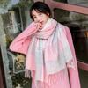 Large Plaid Wool Scarf for Women Koream Autumn Warm Shawls and Wraps Pashmina Winter Wool Scarves Blanket Echarpe Stole Ladies