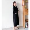 Shop   Women Round Drop Shoulder Loose Fit One Mile Color Block Long Dress Ara W