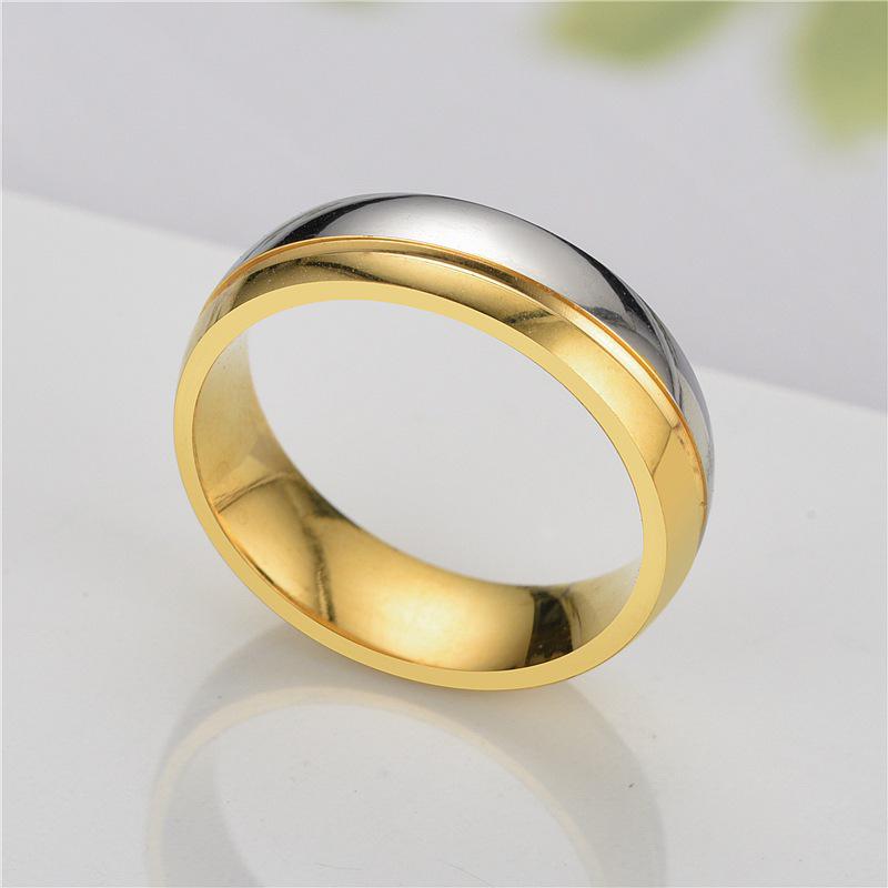 European & American Fashion Titanium Steel Diamond Couple Rings