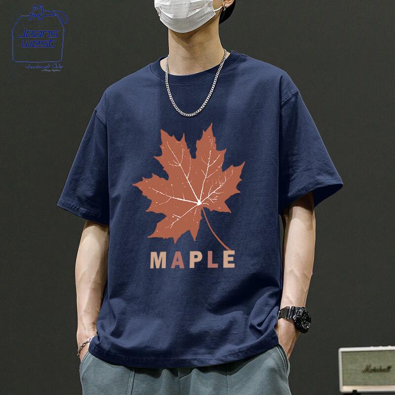 JEANSWEST CLUB Men s Maple Leaf Graphic Short Sleeve T-Shirt XL