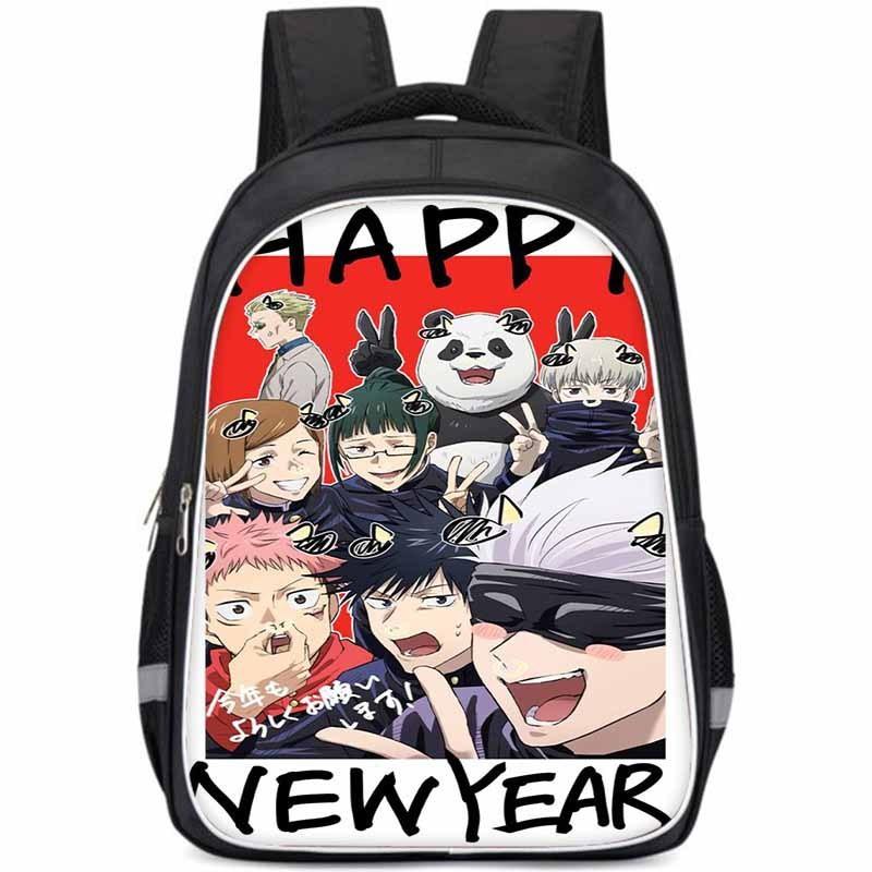 Spacious Jujutsu Kaisen Backpack For Kids With Lightweight Oxford Fabric