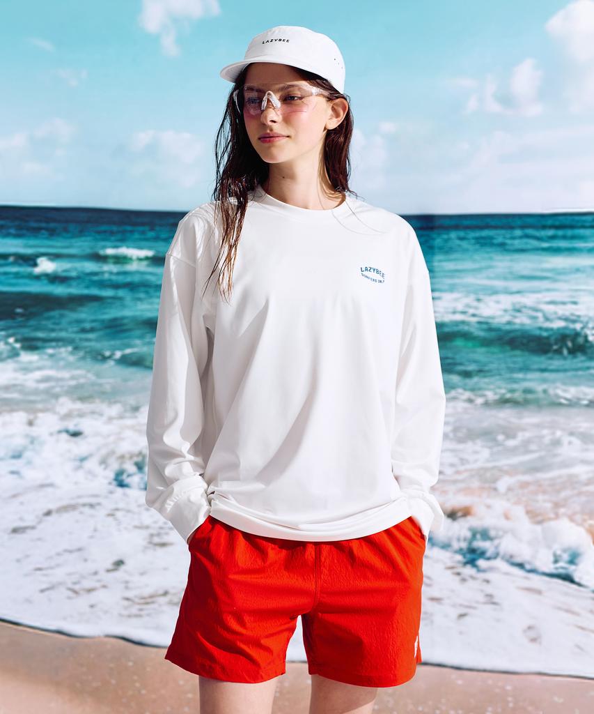 Leijibi [Set] Dry-Cooling Oversized Long Sleeve Rash Guard + Swimsuit Shorts Set M (6 Colors) (A Type)