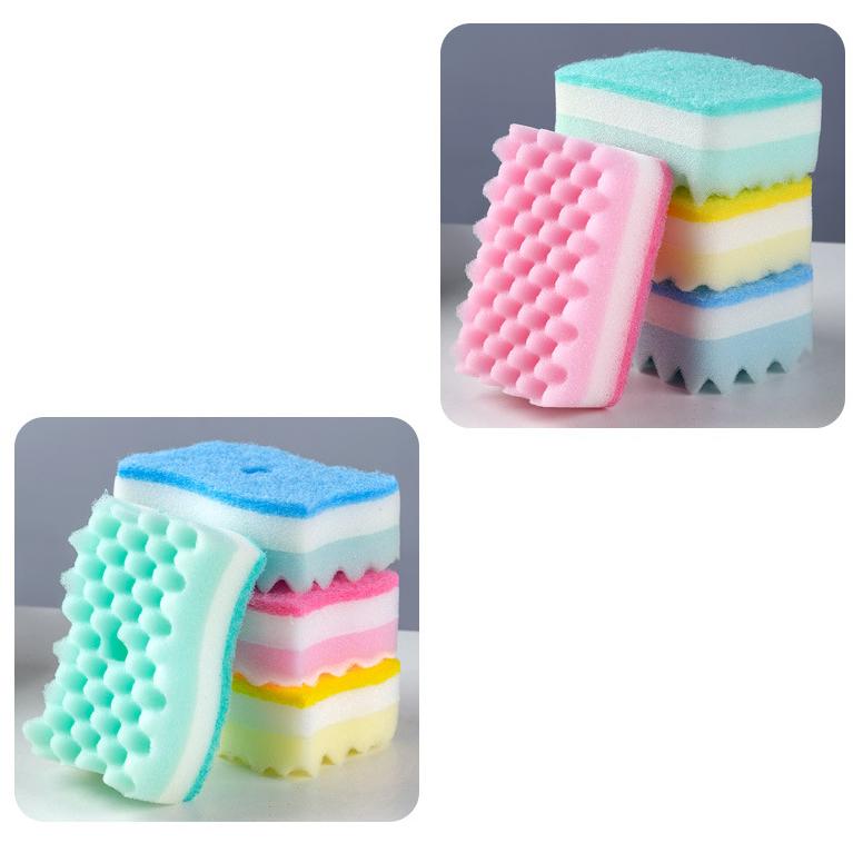 

4/8 шт. сверхмощная губка-скраб для чистки, без запаха, губка для посуды, кухонные губки для посуды, кастрюль, сковородок 4 Pack