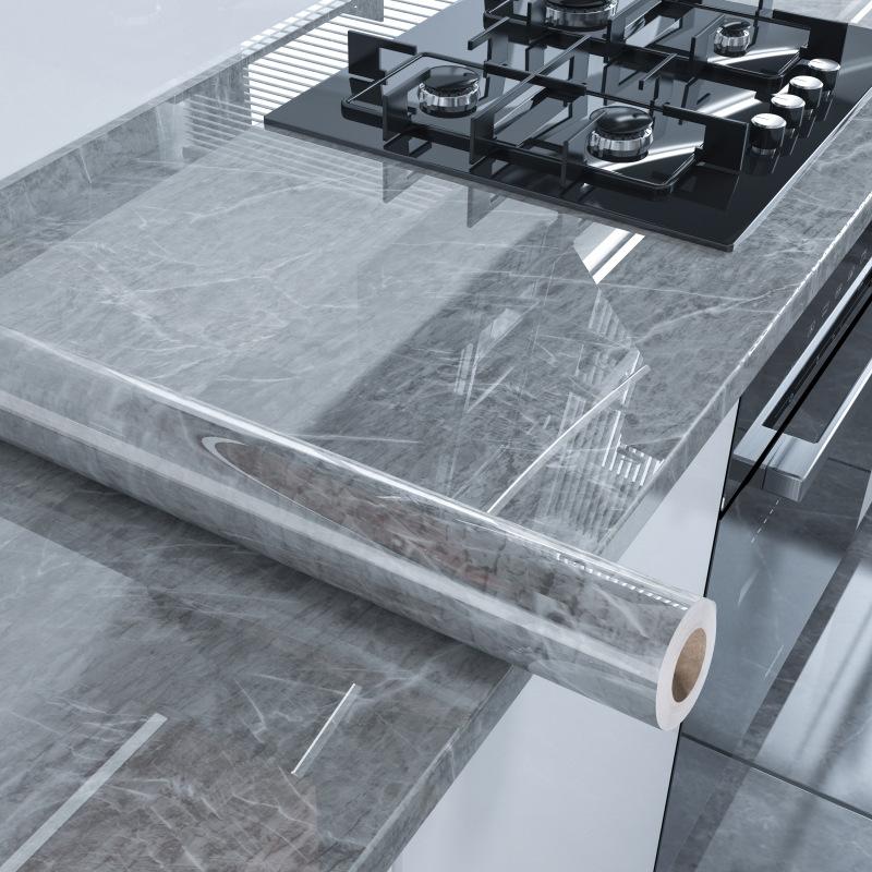 Thicken PVC Marble DIY Self Adhesive WallPaper Furniture Renovation Stickers Kitchen Waterproof  Decorative Film