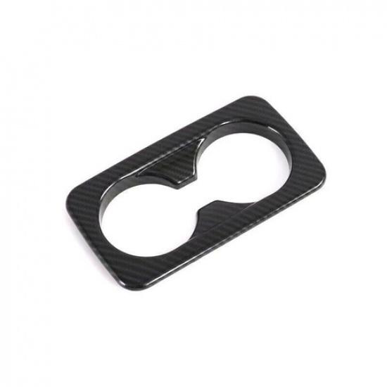 For Kia Seltos 2020-2023 Carbon Fiber Abs Rear Water Cup Holder Frame Cover Trim