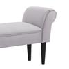 Bench Upholstered Bench with Sailcloth Fabric, Armrest Hallway Bench with Wooden Frame, Shoe Bench for Bedroom, Living Room