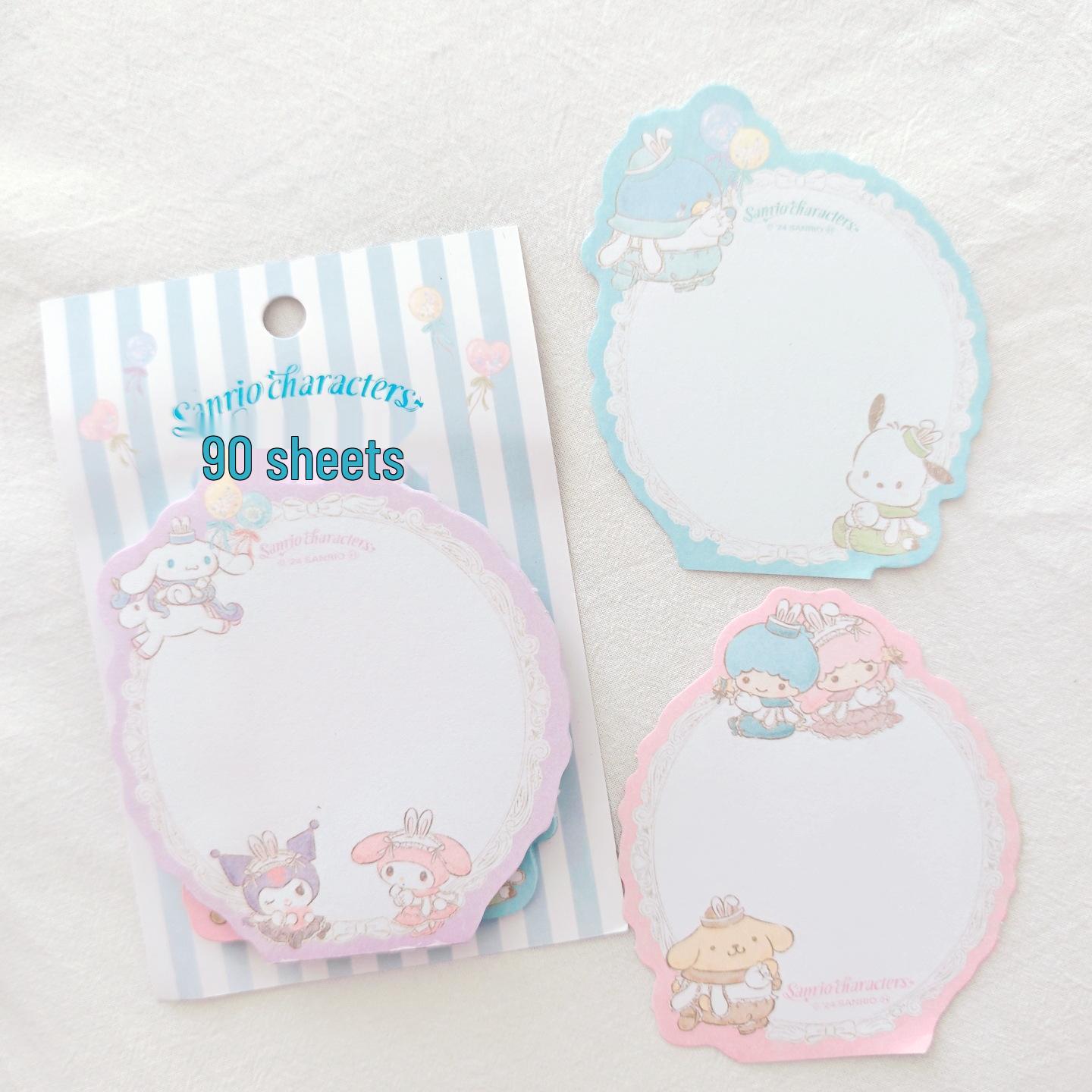 Japanese Cute Irregular Shaped Sticky Notes: 3 Pattern Memo Pad for Students