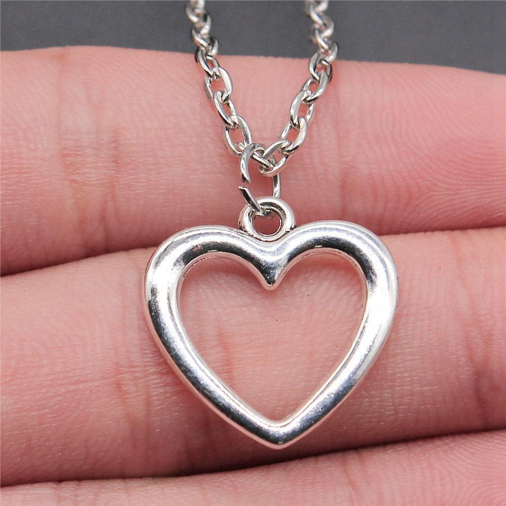 Necklace On The Neck 43cm Chain Peach Heart Nameplate Wedding Jewelry Findings QN057
