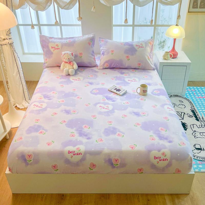 Soft Bonenjoy Fitted Sheet Printed Bed Cover Breathable Mattress Protector Bed Linen Pillowcase Need Order