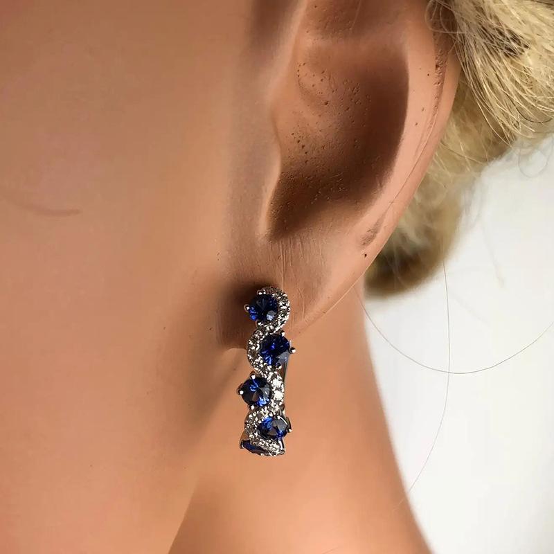Lindon Mode Kupferlegierung Zirkon Schmuck Tropfenohrringe für Frauen Hochzeit Party Geschenke