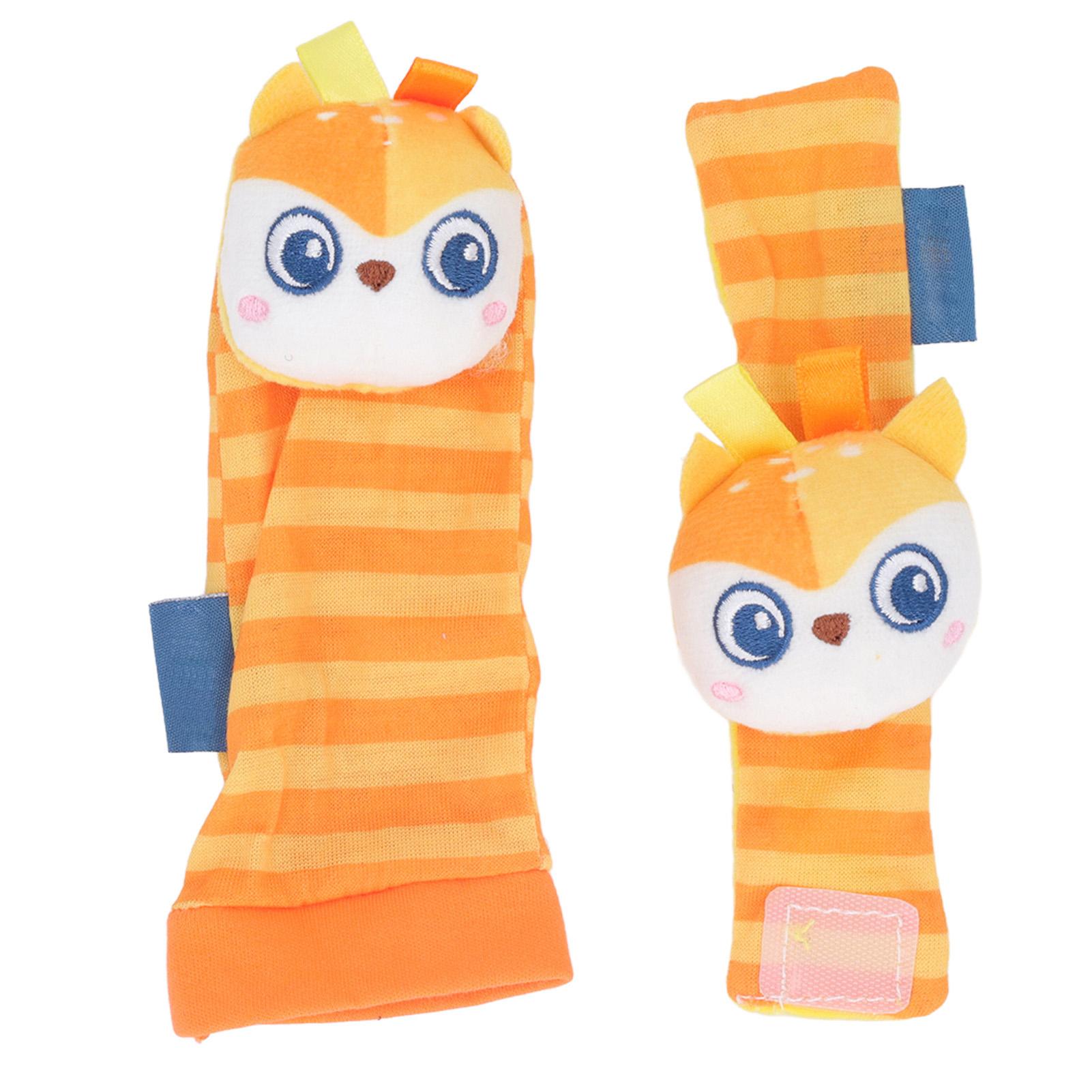 

Wrist Rattle Foot Finder Socks Set Cute 3D Shape Baby Infant Rattle Socks Toys Brain Development