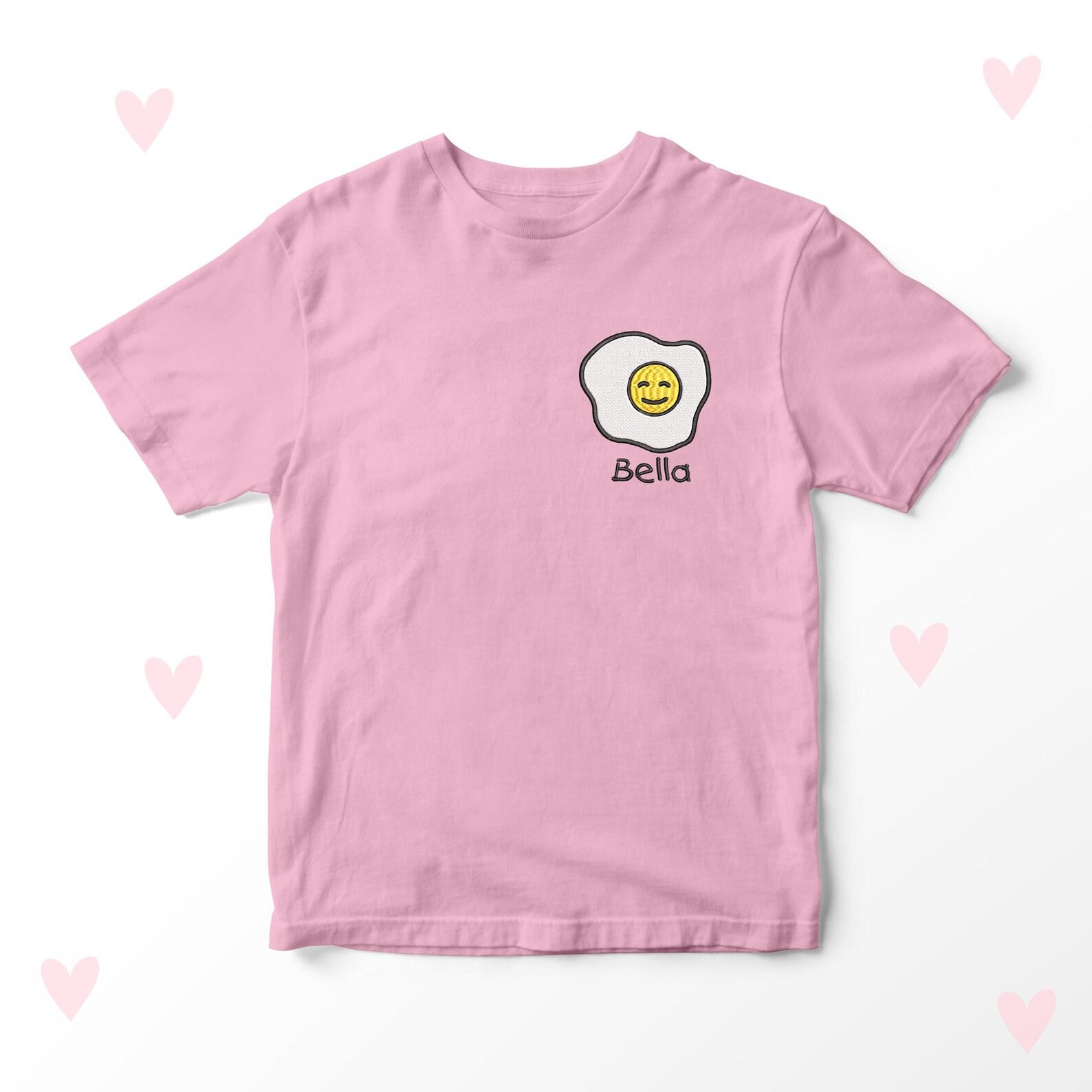 Egg T-shirt Children s Personalized Clothing Fried Egg Funny Embroidered Gift 120
