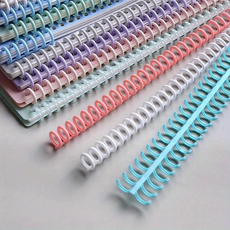 30 Holes Loose-Leaf Plastic Binding Ring Spring Spiral Rings Binder Strip for A4 Paper Notebook Stationery Office Supplies - PP Material