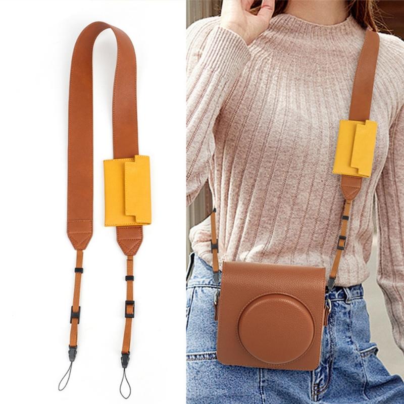 Camera Neck Shoulder Straps with Card Holder Quick Release Soft Camera Straps for DSLR SLR Cameras