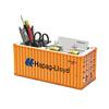 Miniature Realistic Shipping Container Model Simple Multifunctional Office Desktop Pen Holder Storage Box Home Decor Craft