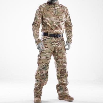 Ensemble Uniforme Tactique Camouflage pour Homme en Tissu Respirant à Séchage Rapide pour Entraînement en Plein Air, Randonnée, Tir Sportif