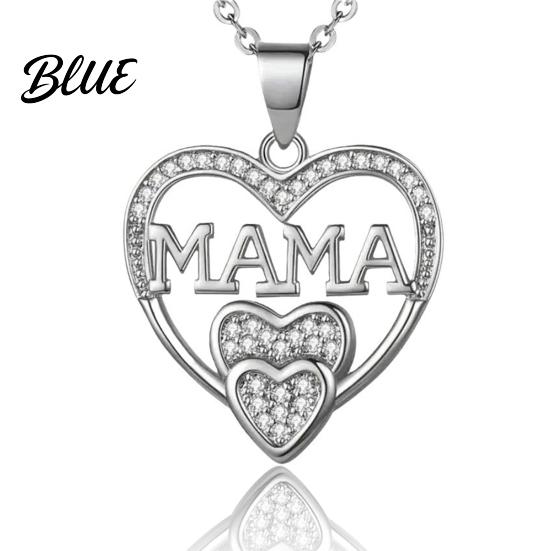 Heart Pendant with Rhinestones Mothers Day Gift Necklace Rhinestone Heart-Shaped