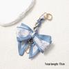 Elegant Hand-Woven Scarf Chain with Bow Decoration Pendant for Bag Strap Modification.