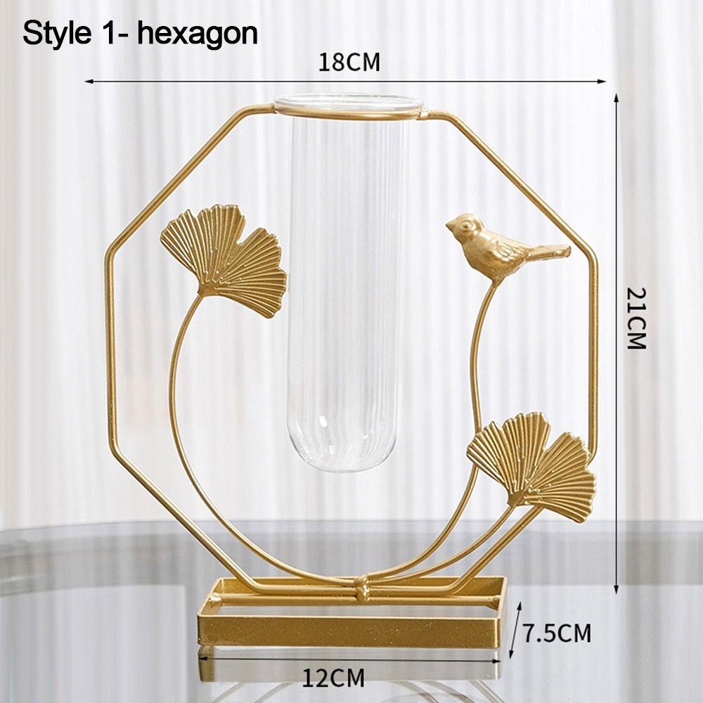 Plant Flower Pot Wedding Decoration Vases Metal Hydroponic Vase Ornaments