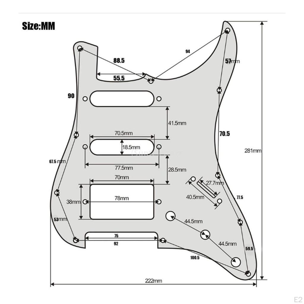 Loaded Prewired Pickguard, Single Coil Humbucker Pickup, SSH Pickups Music Instrument Parts