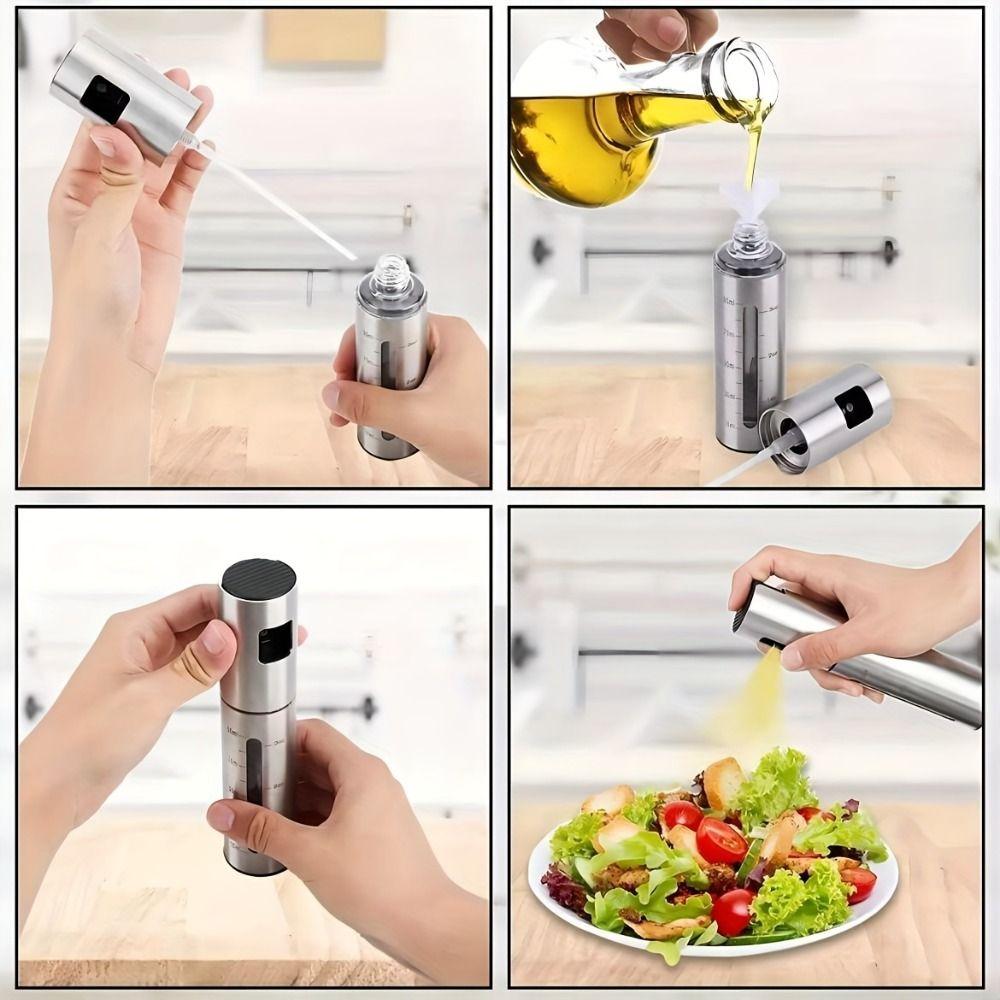 100ml Oil Spray Bottle Non-Stick Kitchen Press Spray Bottle BBQ Olive Oil Sprayer  Edible Oils