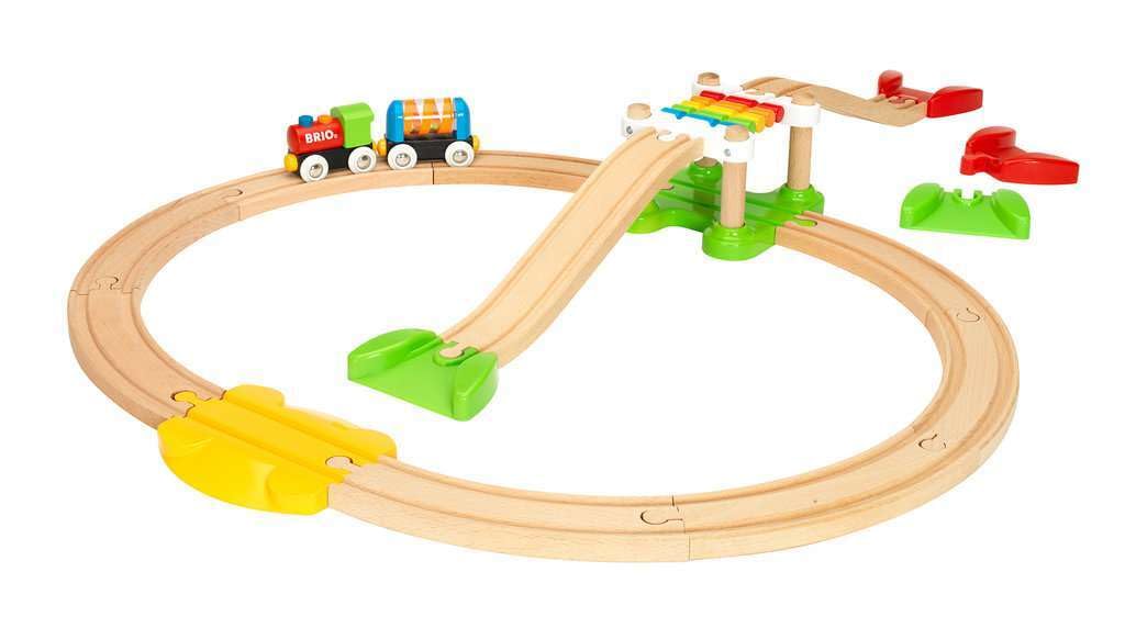 BRIO Railway My First Beginner Set 18 Ages 1 and a Half and Up Toy Wooden 33727 [Total Pieces] (Train Rail)