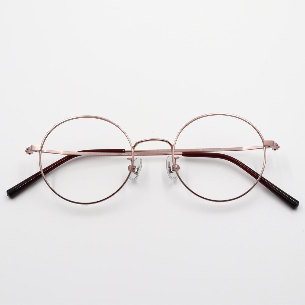 Alloaiweeo [Alo Basic] Al8201 1414G Round Rose Gold Metal Glasses