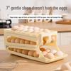 Двухслойный контейнер для хранения яиц: Многослойный наклонный дизайн с автоматическим роликом для дверцы холодильника - Идеально для хранения яиц